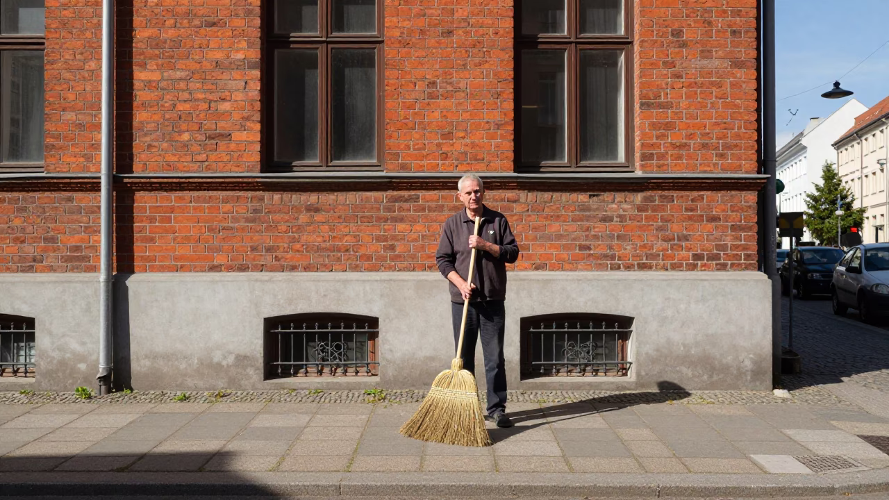 Street Sweeper in Berlin in in Berlin, Germany