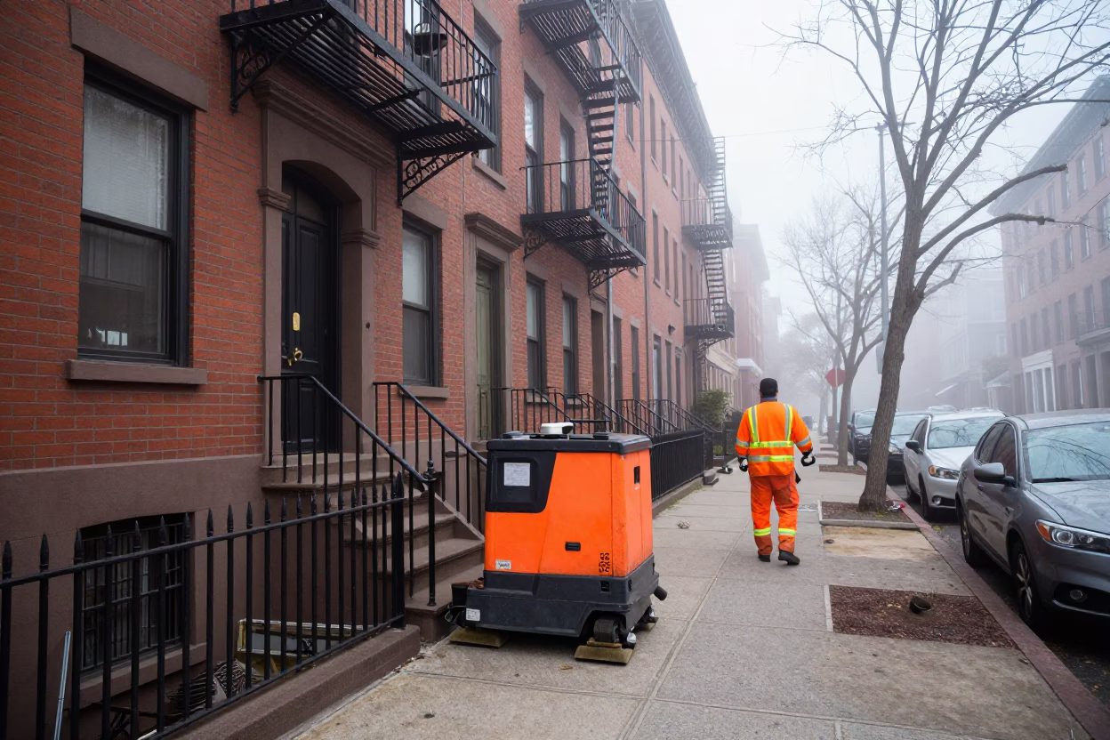 Street Sweeper in Boston in in Boston, Massachusetts, United States