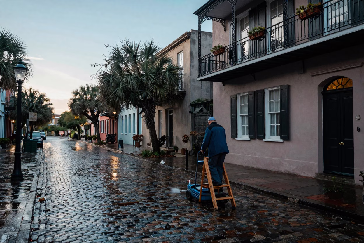 Street Sweeper in Charleston in in Charleston, South Carolina, United States