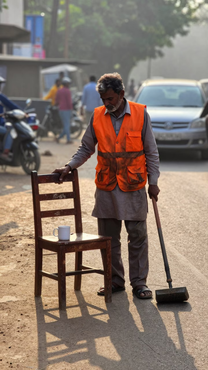 Street Sweeper in Hyderabad in in Hyderabad, India