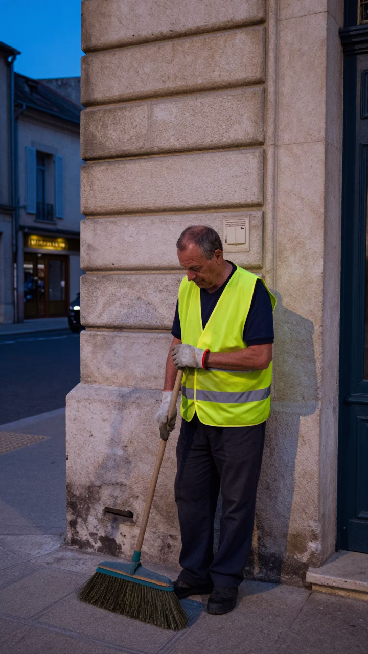 Street Sweeper in Nice in in Nice, France