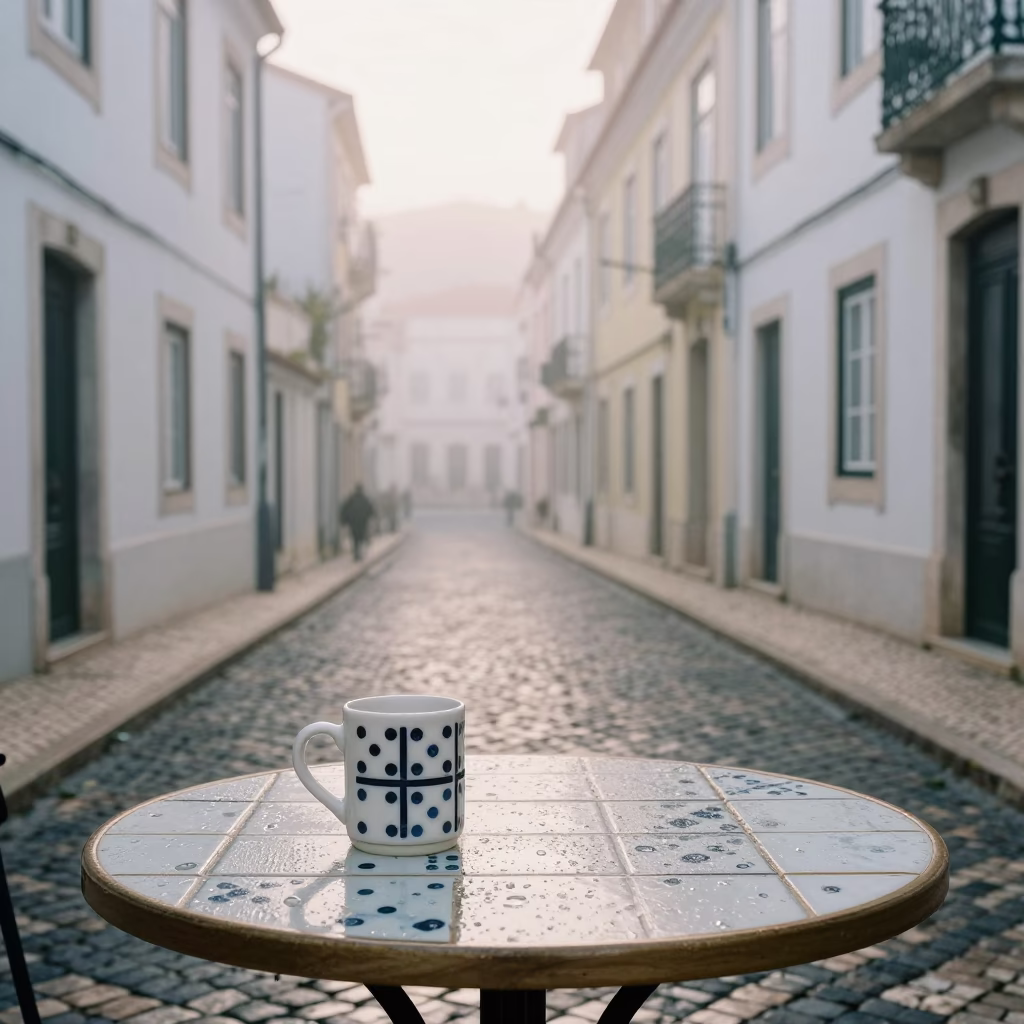 Street Table in Lisbon in in Lisbon, Portugal