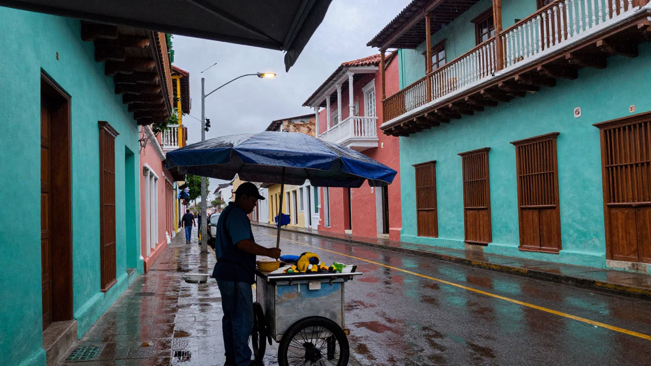 Street Vendor in Cartagena in in Cartagena, Colombia