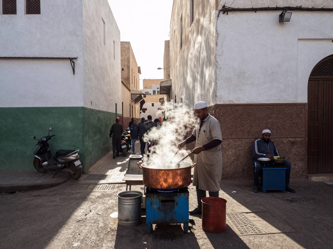 Street Vendor in Casablanca in in Casablanca, Morocco