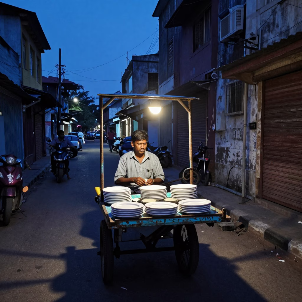 Street Vendor in Chennai in in Chennai, India