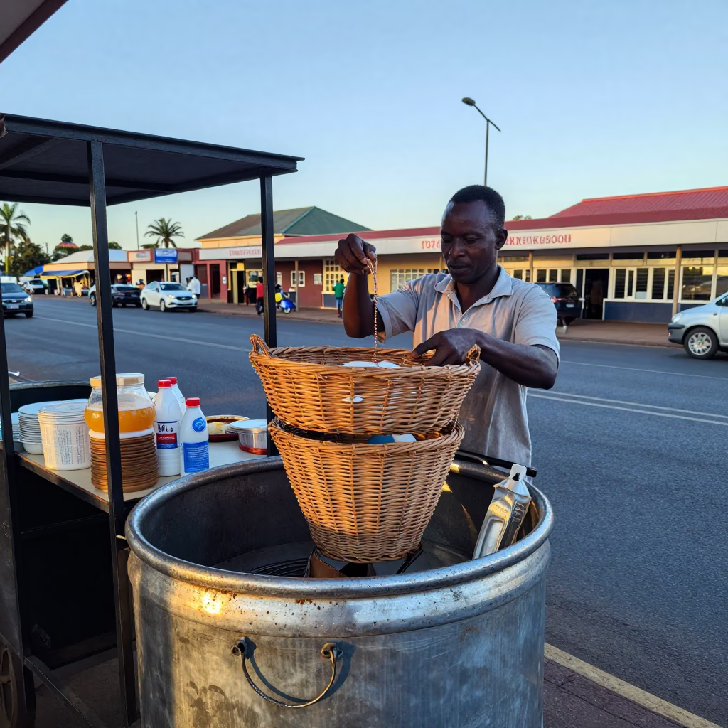 Street Vendor in Durban in in Durban, South Africa