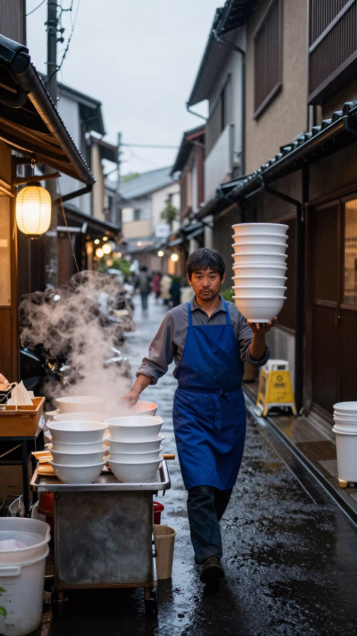 Street Vendor in Fukuoka in in Fukuoka, Japan