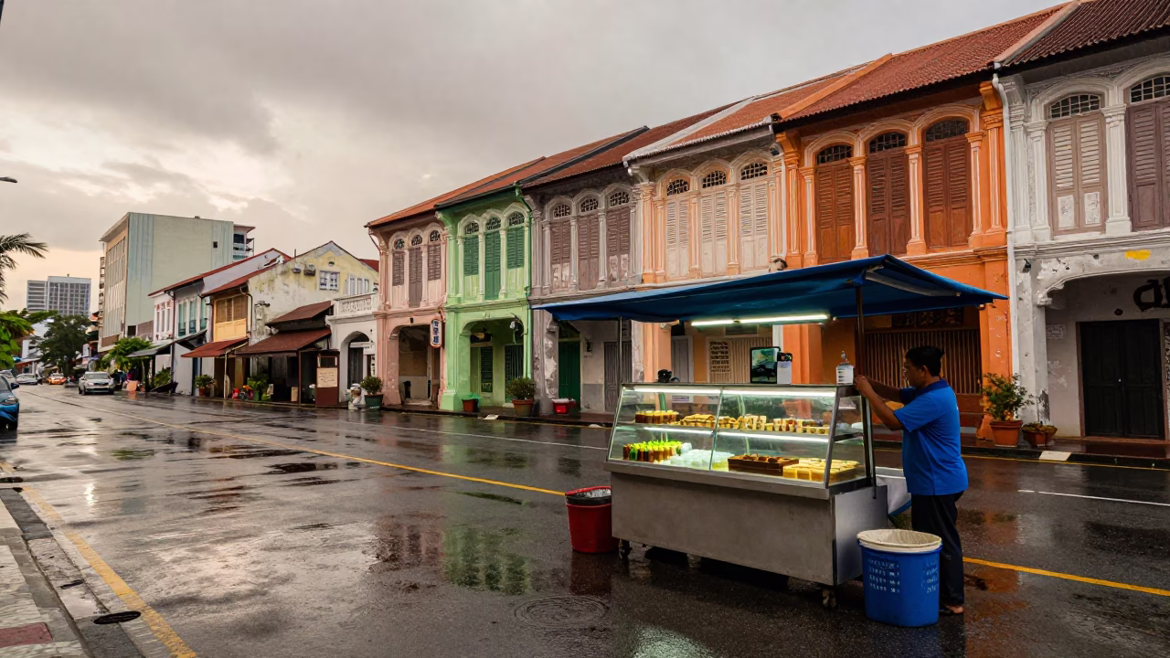 Street Vendor in George Town in in George Town, Malaysia