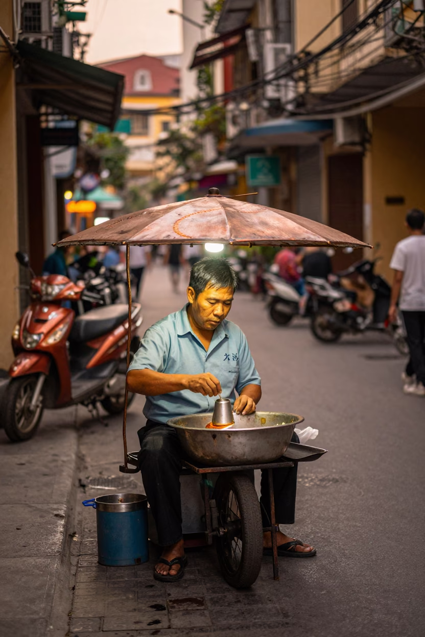 Street Vendor in Ho Chi Minh City in in Ho Chi Minh City, Vietnam