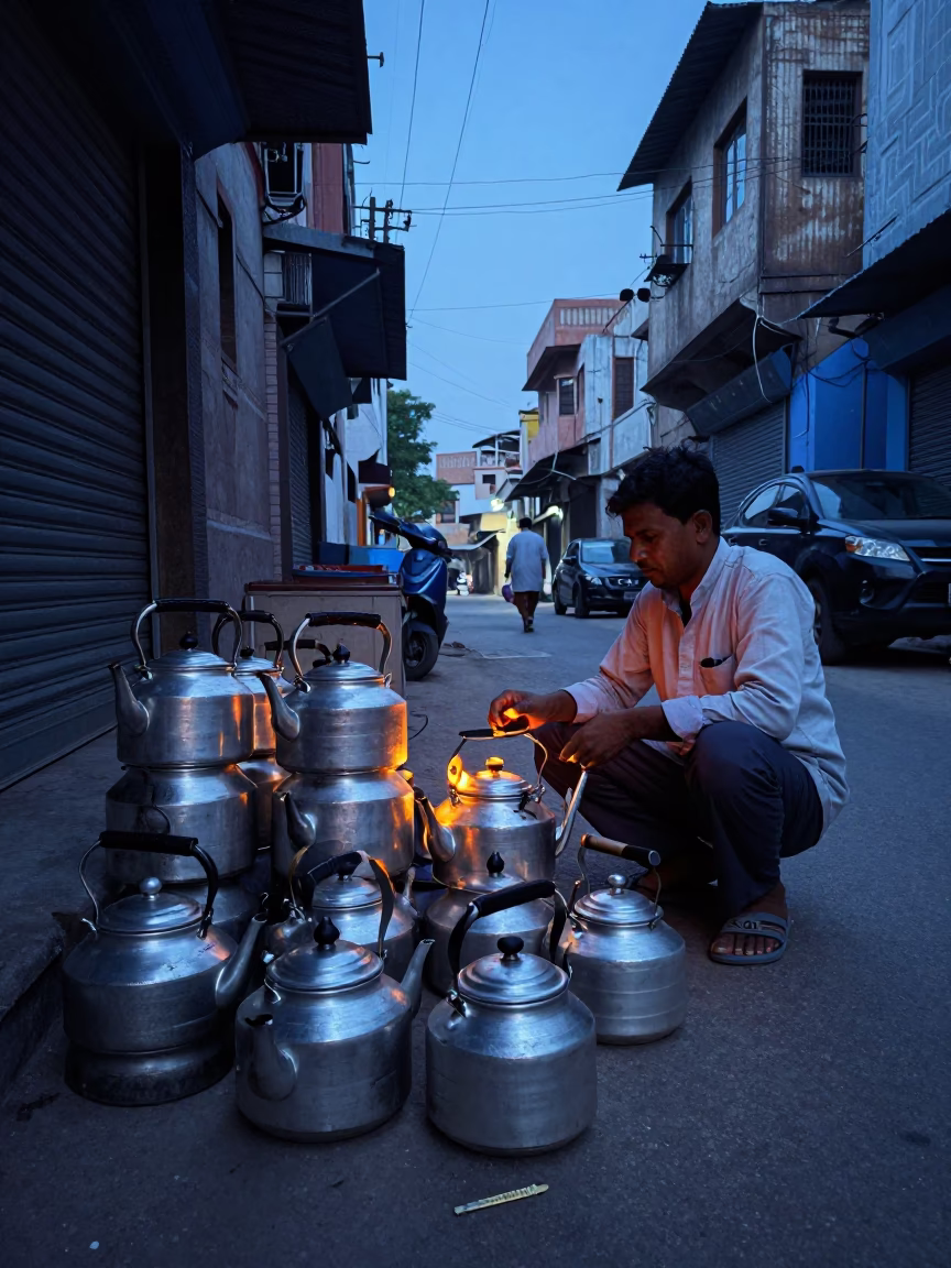Street Vendor in Hyderabad in in Hyderabad, India