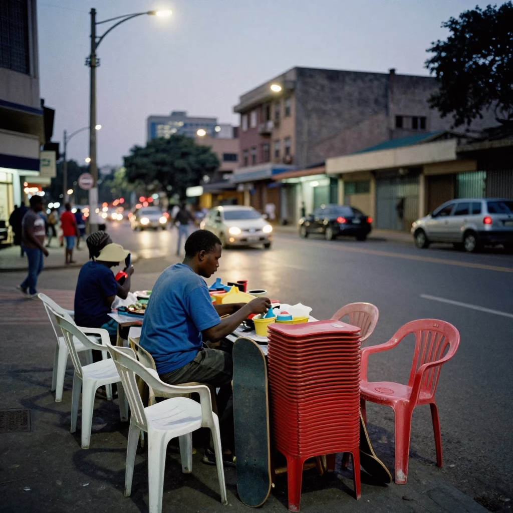 Street Vendor in Johannesburg in in Johannesburg, South Africa