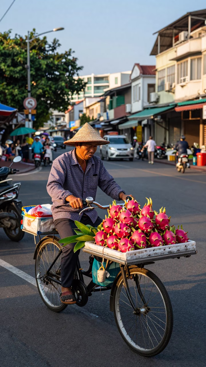 Street Vendor in Kaohsiung at The Early Afternoon Light in in Kaohsiung, Taiwan