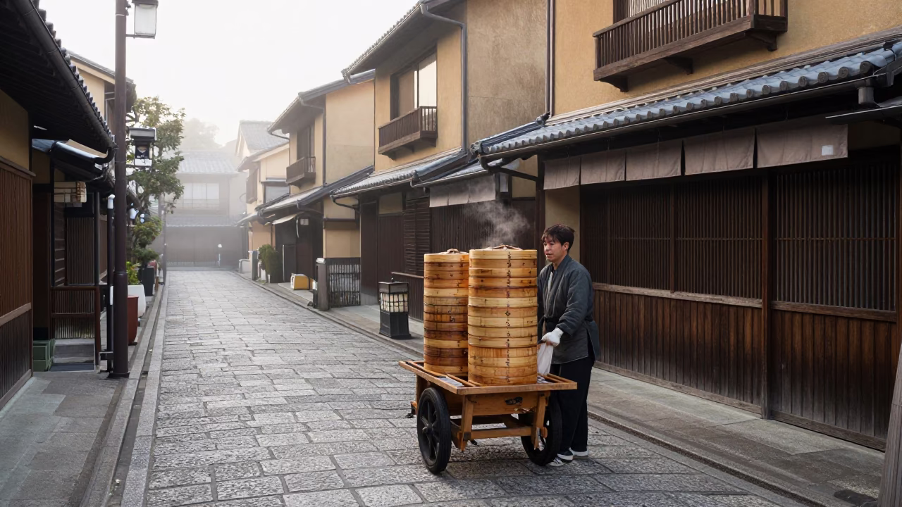 Street Vendor in Kyoto in in Kyoto, Japan