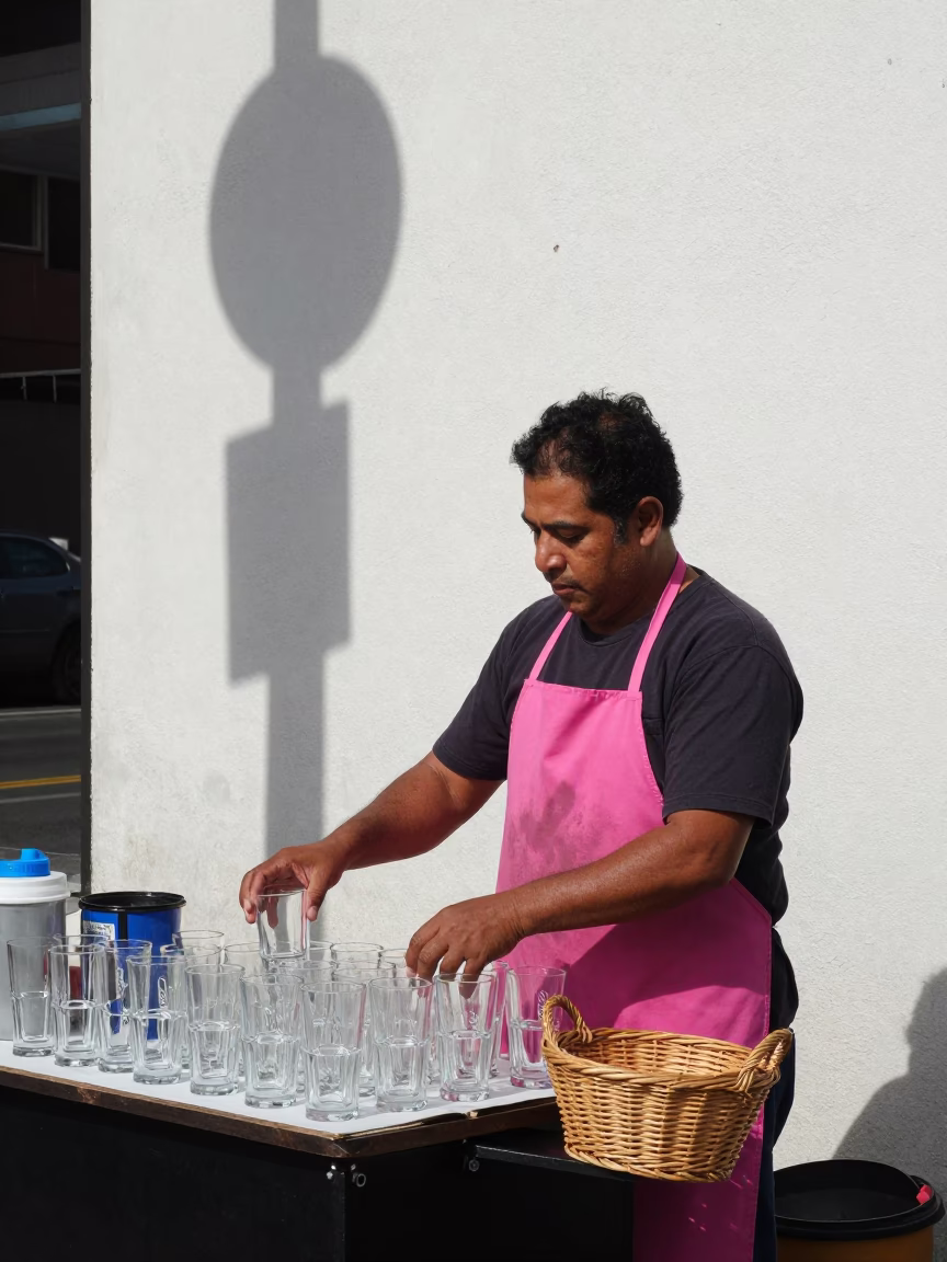 Street Vendor in Los Angeles at Midday Light in in Los Angeles, California, United States