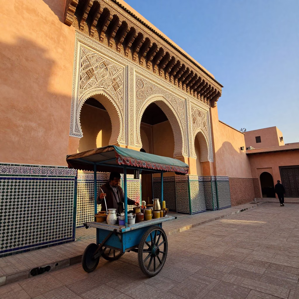 Street Vendor in Marrakech in in Marrakech, Morocco