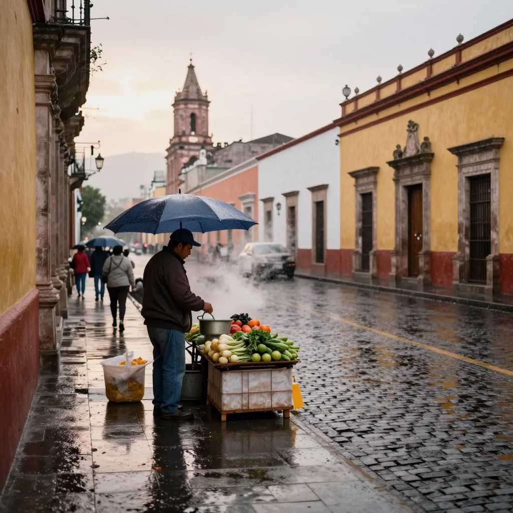 Street Vendor in Oaxaca in in Oaxaca, Mexico