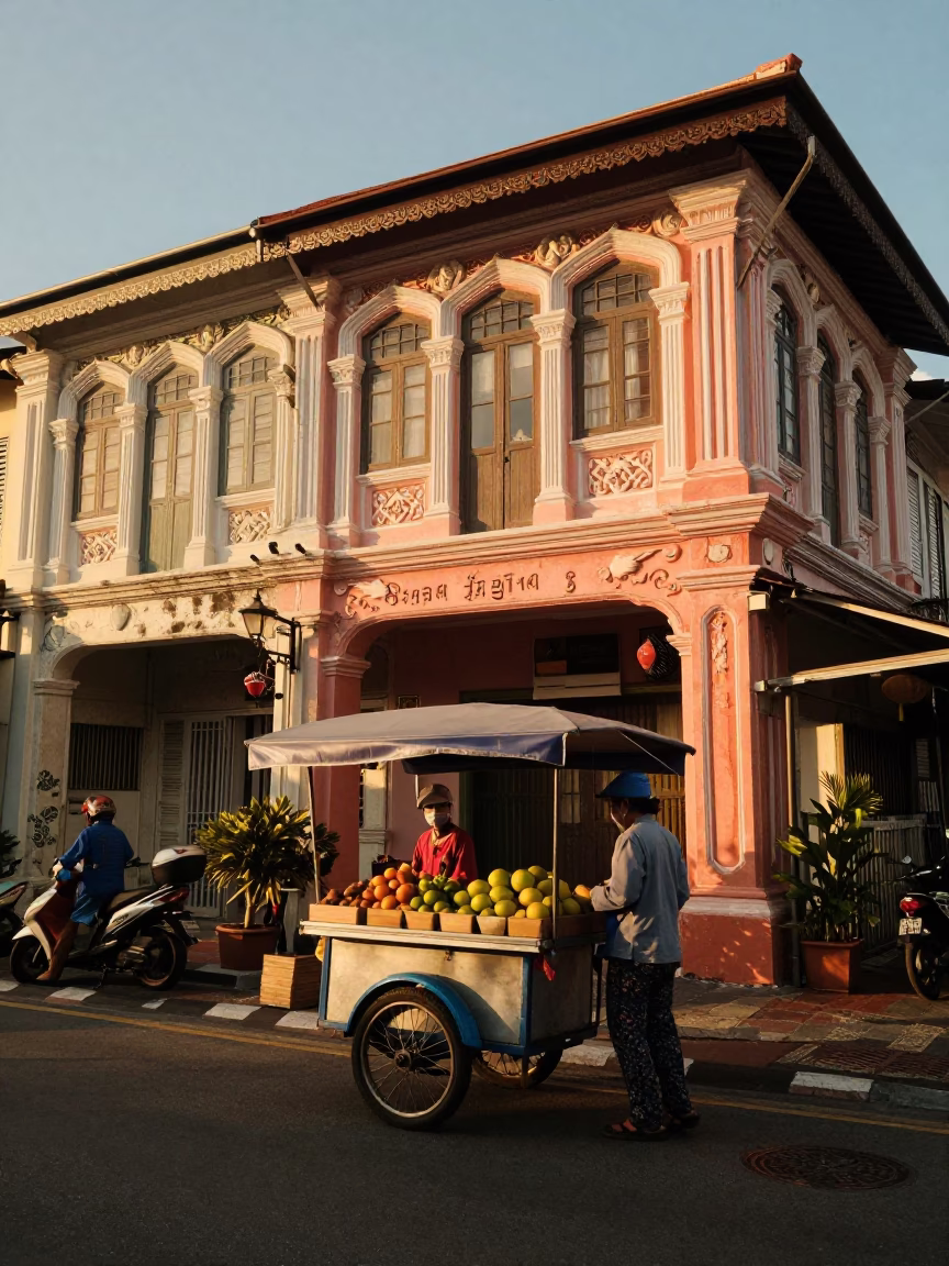 Street Vendor in Phuket at Golden Hour in in Phuket, Thailand