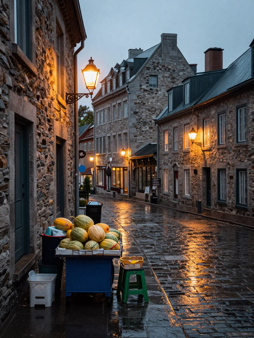 Street Vendor in Quebec City in in Quebec City, Quebec, Canada