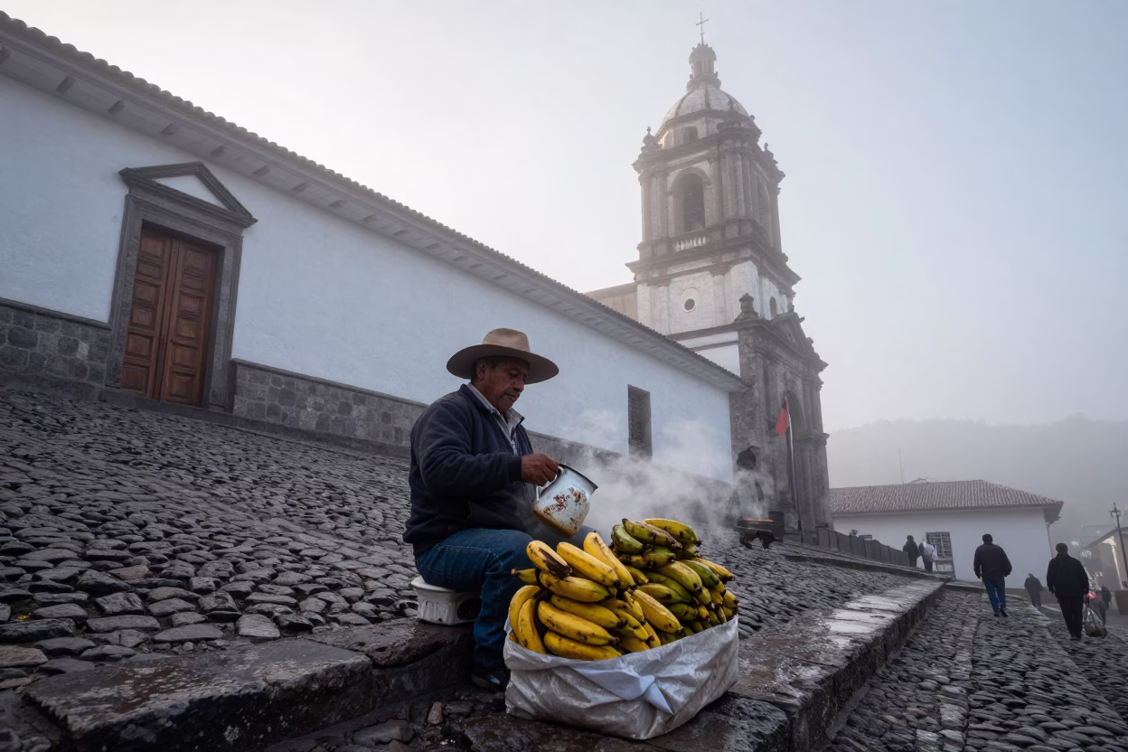 Street Vendor in Quito in in Quito, Ecuador