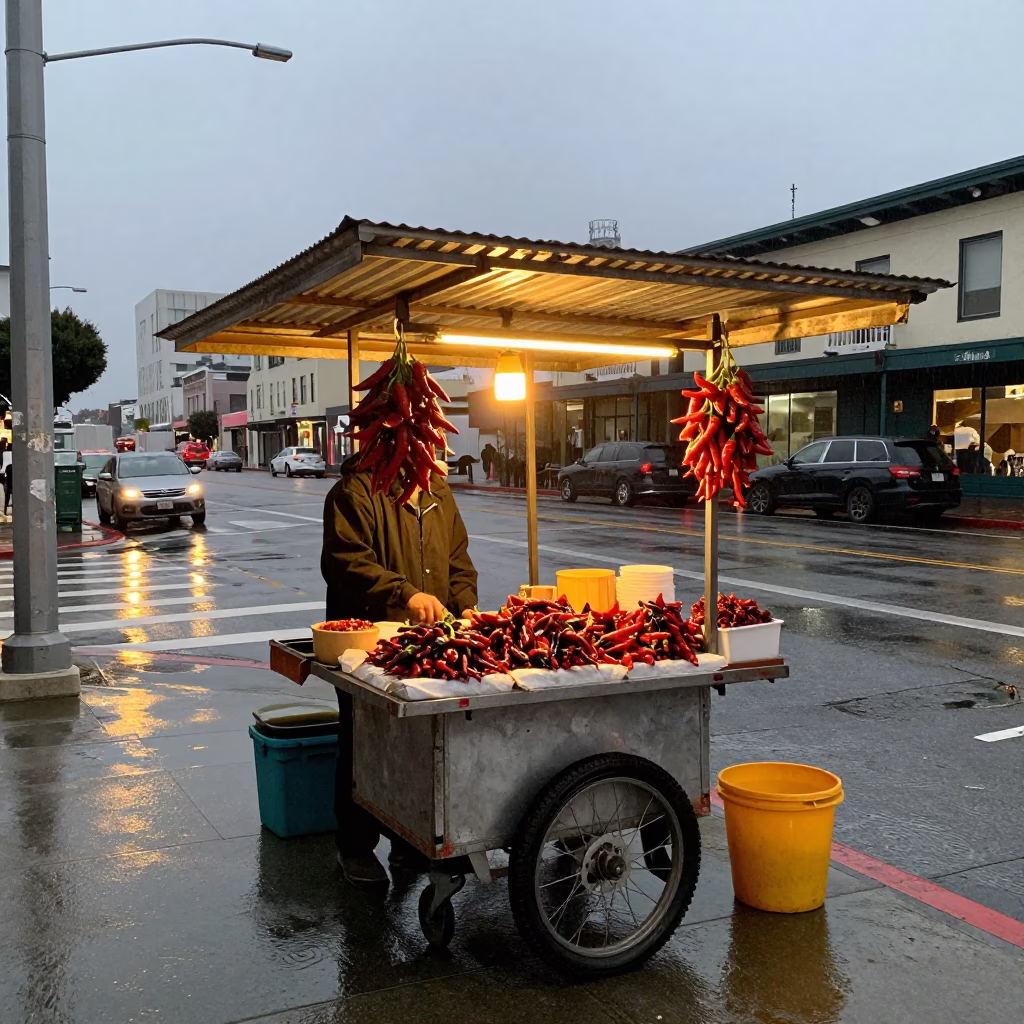 Street Vendor in San Francisco in in San Francisco, California, United States