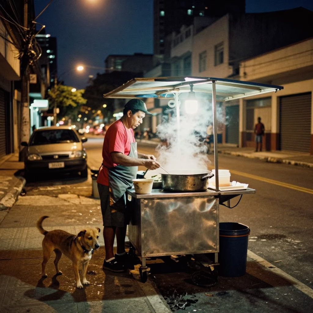 Street Vendor in São Paulo in in São Paulo, Brazil