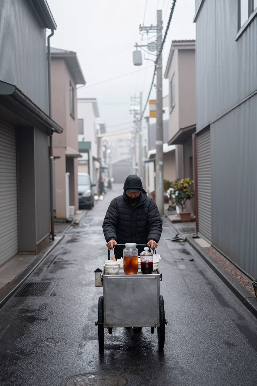 Street Vendor in Sapporo in in Sapporo, Japan