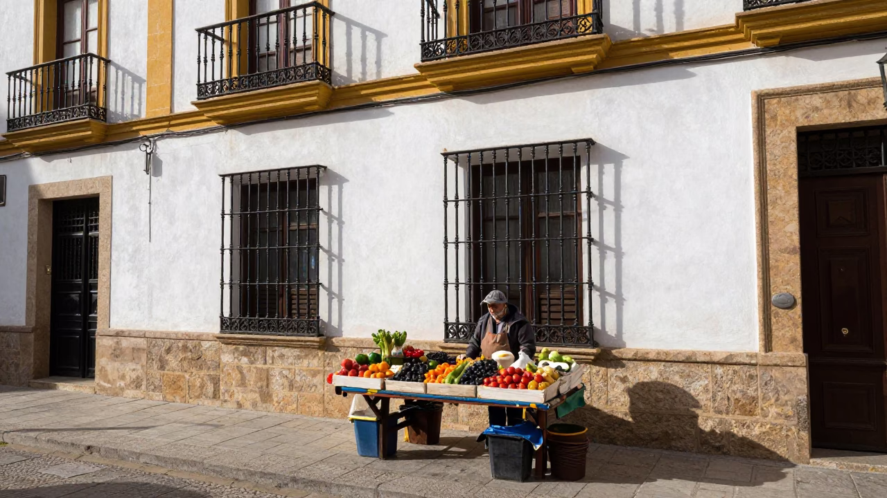 Street Vendor in Seville in in Seville, Spain