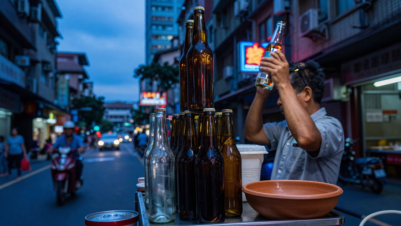 Street Vendor in Taipei in in Taipei, Taiwan