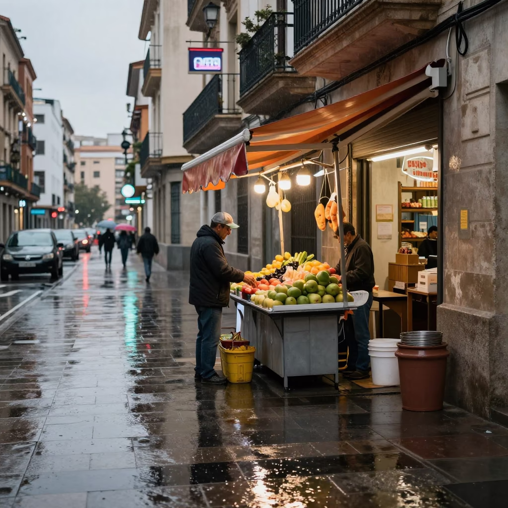 Street Vendor in Valencia in in Valencia, Spain