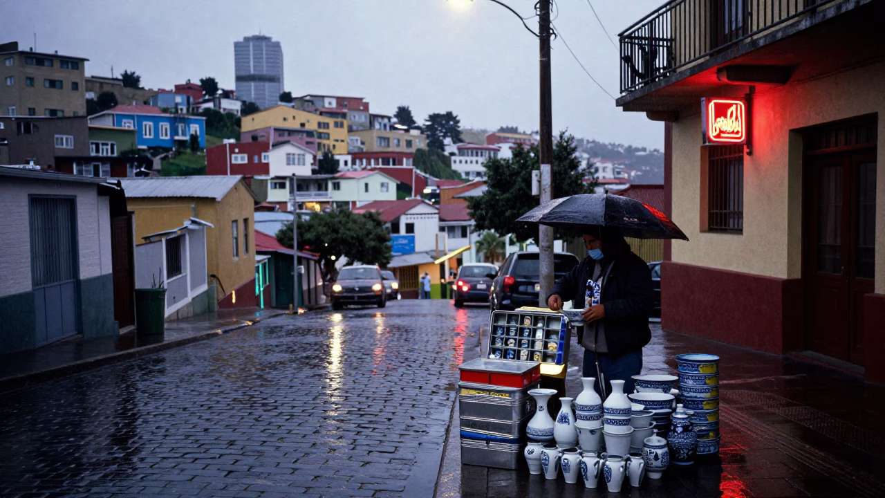 Street Vendor in Valparaiso in in Valparaiso, Chile