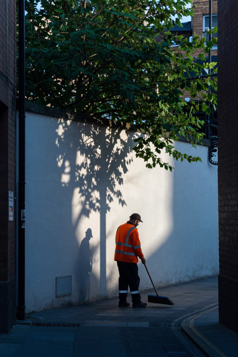 Street Worker in Liverpool in in Liverpool, United Kingdom