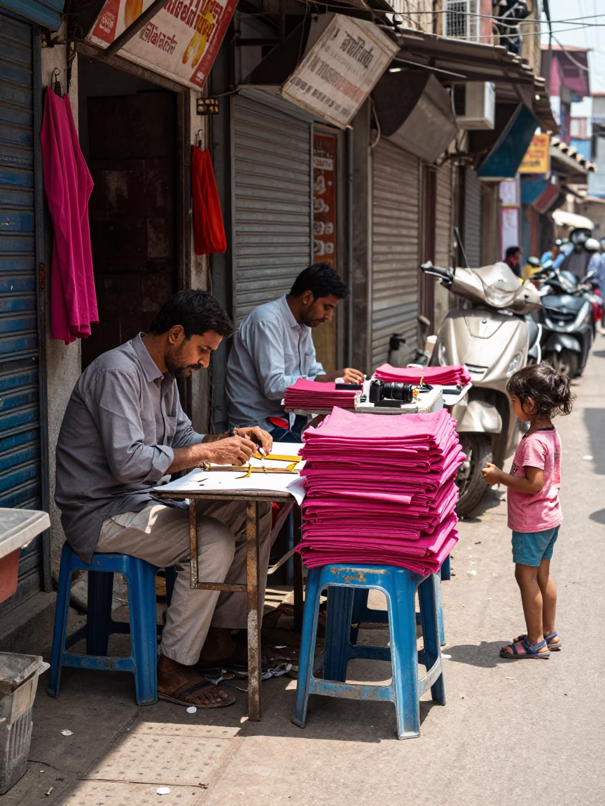 Street Workspace in Delhi in in Delhi, India