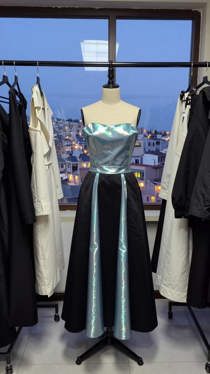 Streetwear Layers on Dress Form in Diyarbakir Atelier in inside a couture atelier near Diyarbakır