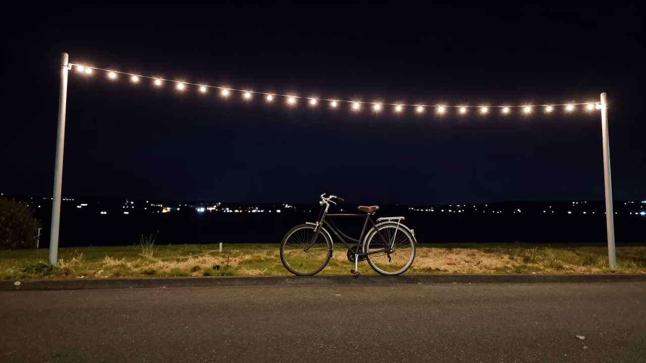 String Lights at The Deepest Night Sky Light in Auckland in in Auckland, New Zealand
