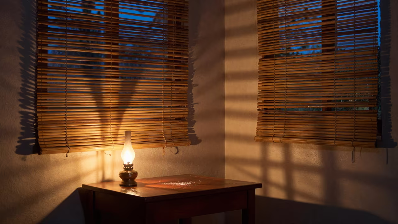 Striped Bamboo Shadows Candlelight Dar es Salaam in near Dar es Salaam