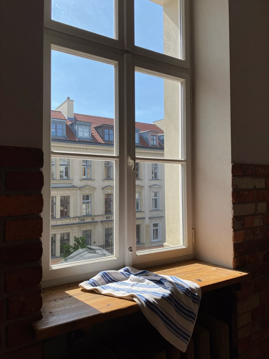 Striped Towel in Berlin in in Berlin, Germany