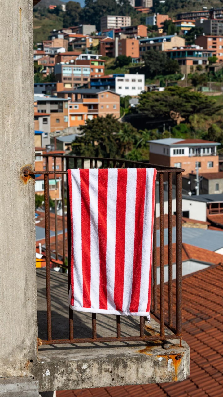 Striped Towel in Medellin in in Medellin, Colombia