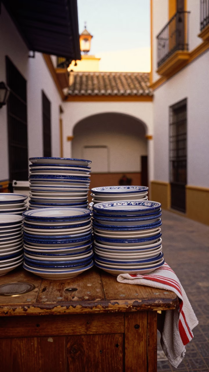 Striped Towel in Seville in in Seville, Spain