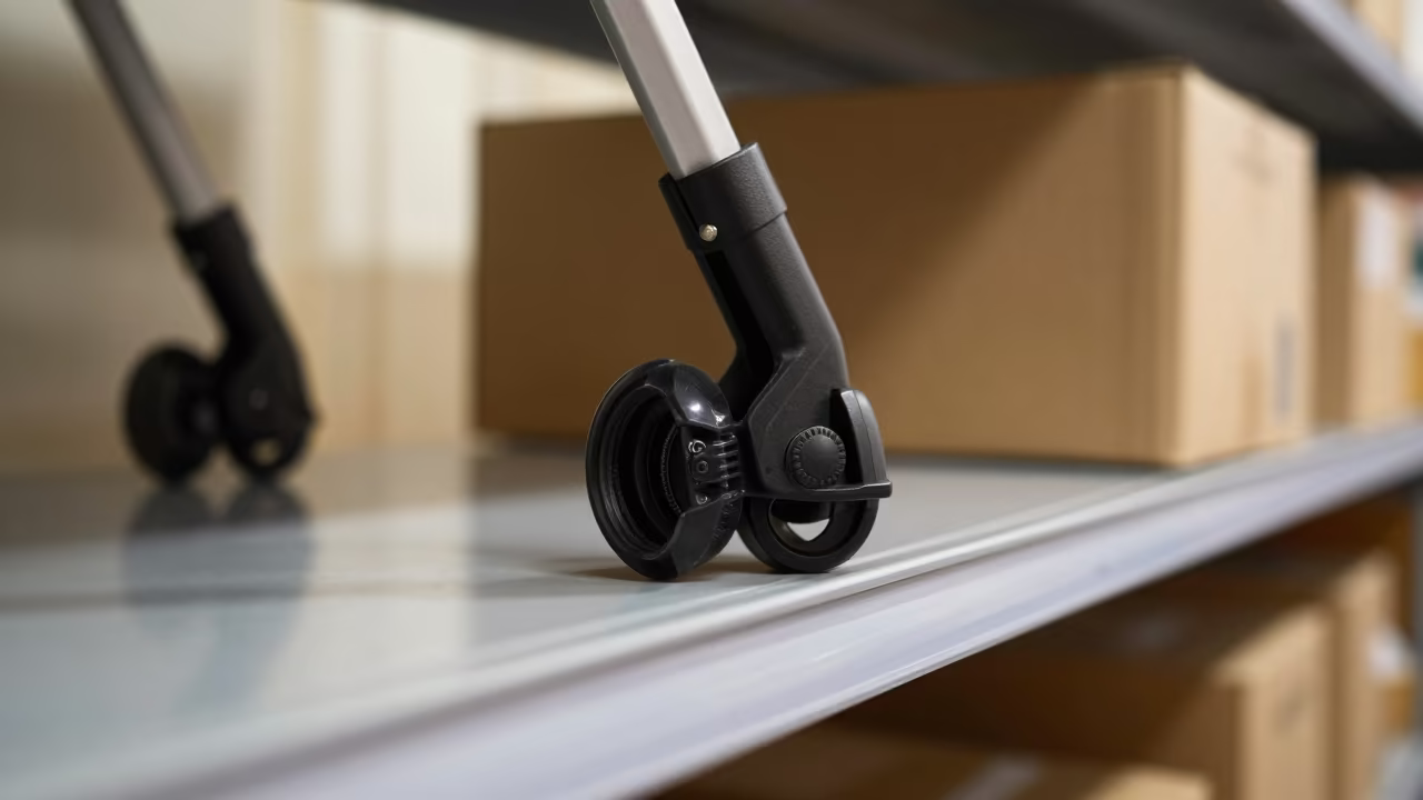 Stroller Buckle Cup in Stockroom in inside a stockroom behind the sales floor near Nouakchott