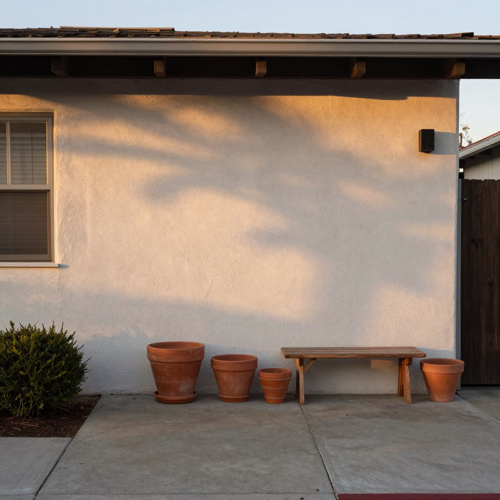 Stucco Stoop in Los Angeles in in Los Angeles, California, United States