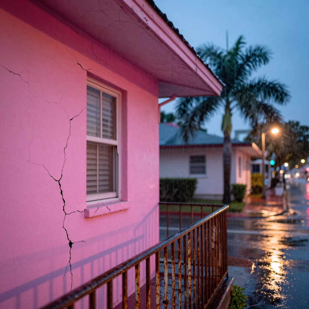 Stucco Wall in Miami in in Miami, Florida, United States