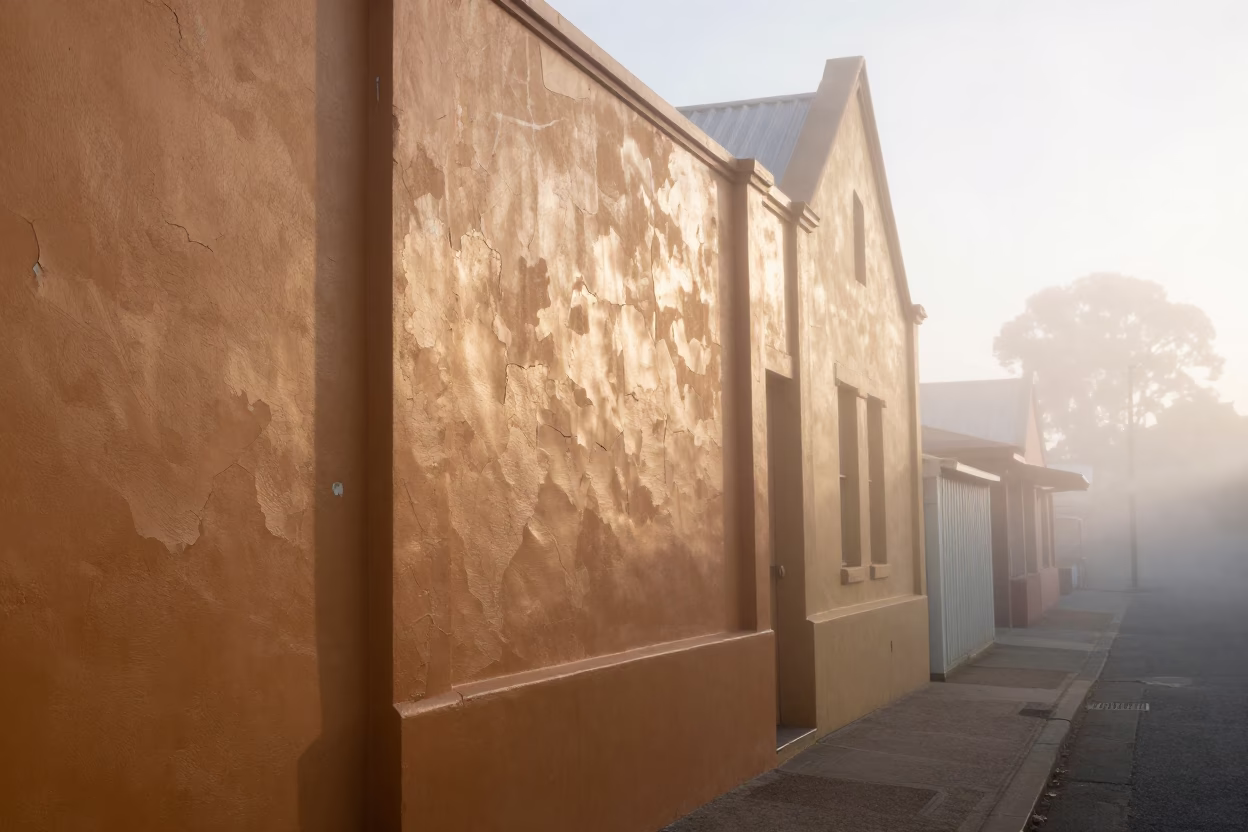 Stucco Walls in Perth at Dawn Light in in Perth, Western Australia, Australia