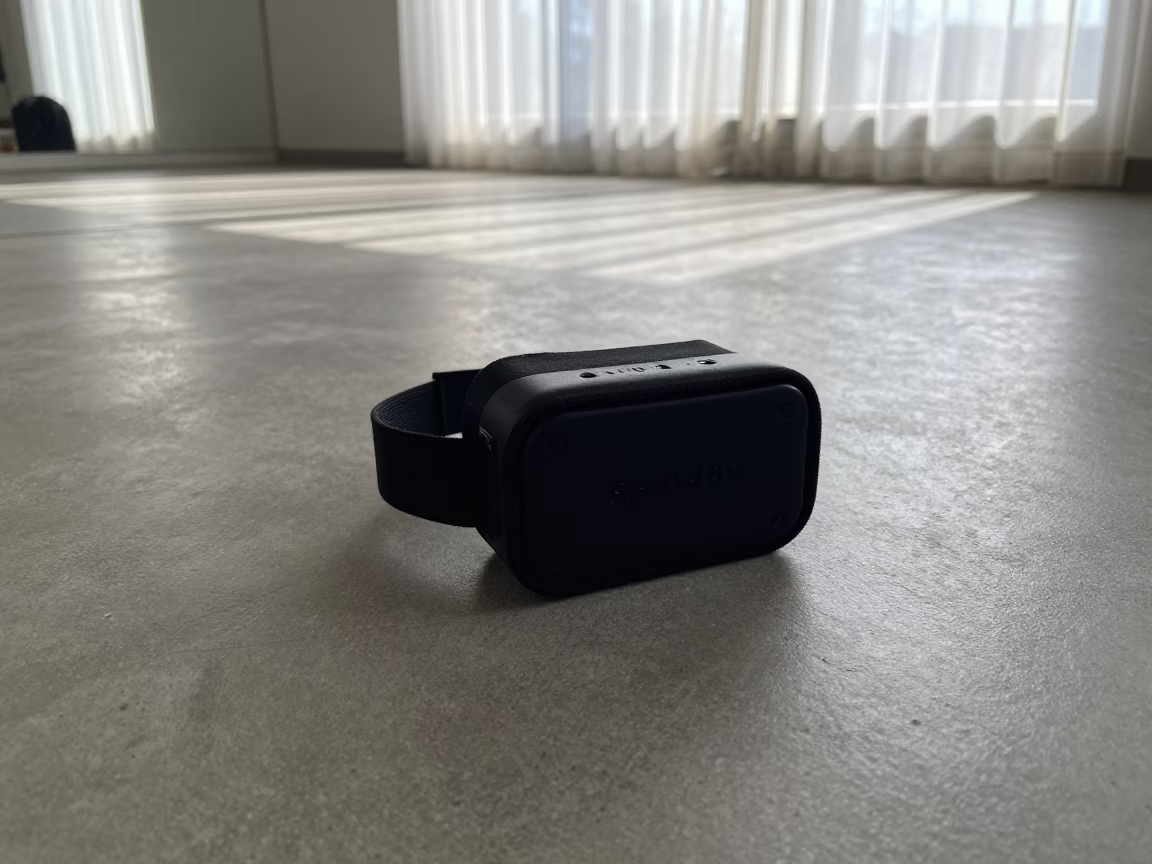 Studio Mic Belt Pack Charger Floor Light in inside a yoga studio before the session begins in Kazan