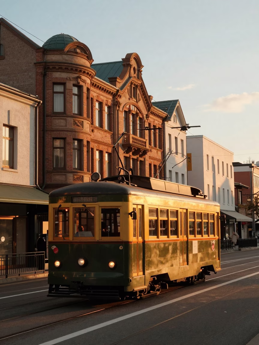Style Buildings in Sapporo at Sunset Light in in Sapporo, Japan