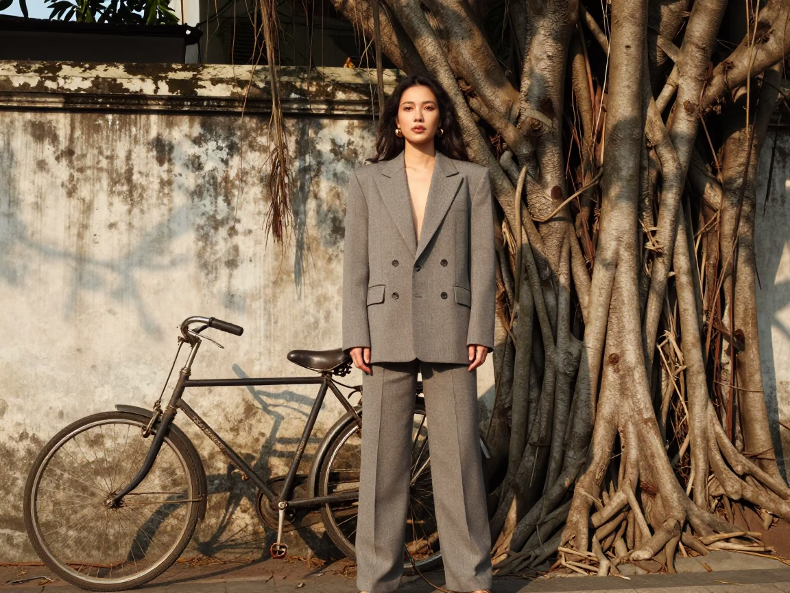 Style Portrait in Bangkok at Clear Late-afternoon Light in in Bangkok, Thailand