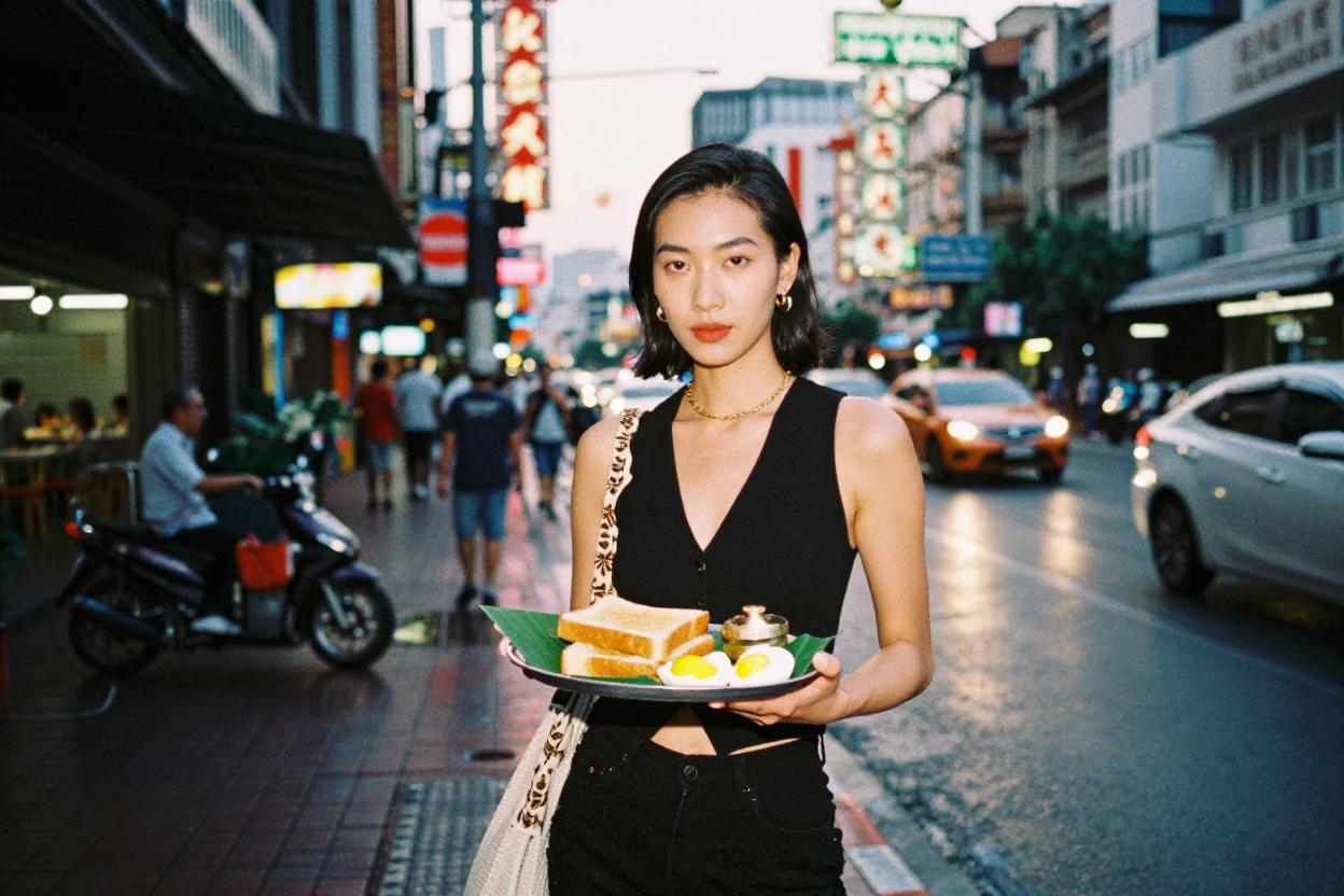 Style Portrait in Bangkok at The Early Evening Light in in Bangkok, Thailand