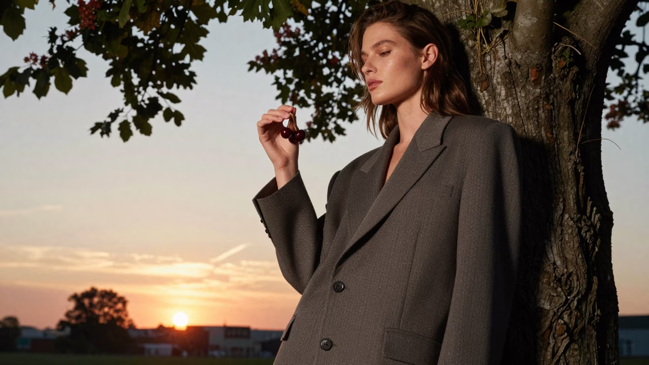 Style Portrait in Dublin at As The Sun Drops Toward The Horizon in in Dublin, Ireland