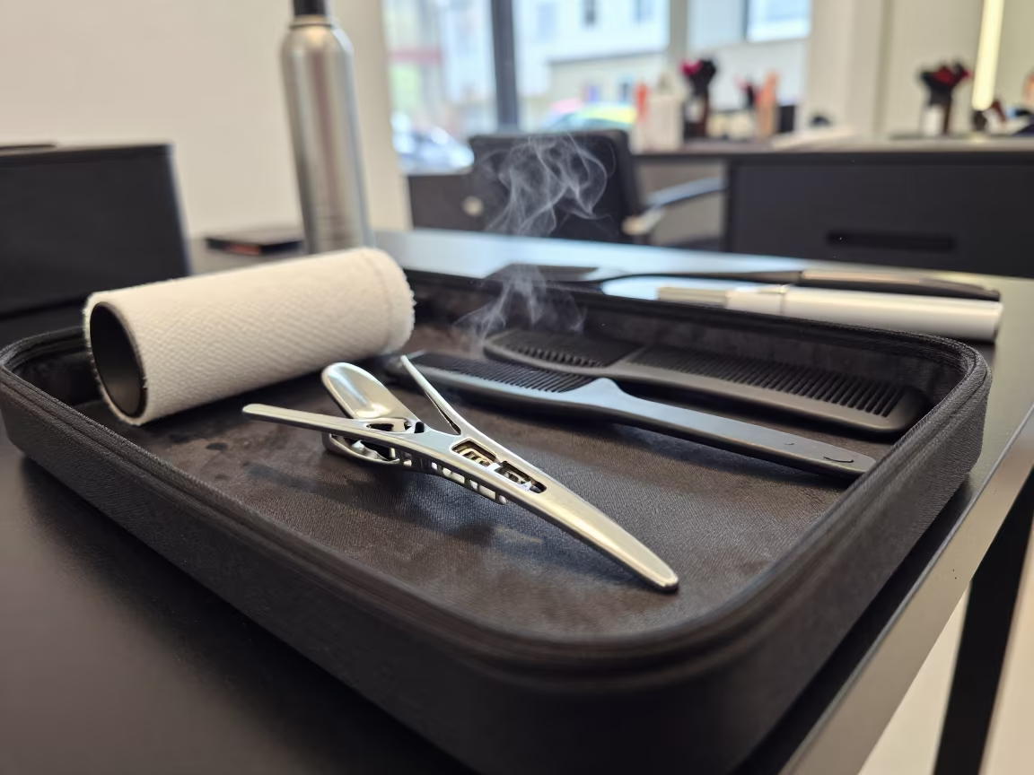 Stylist Kit Open Midday After Rain in inside a couture atelier near Muzaffarnagar