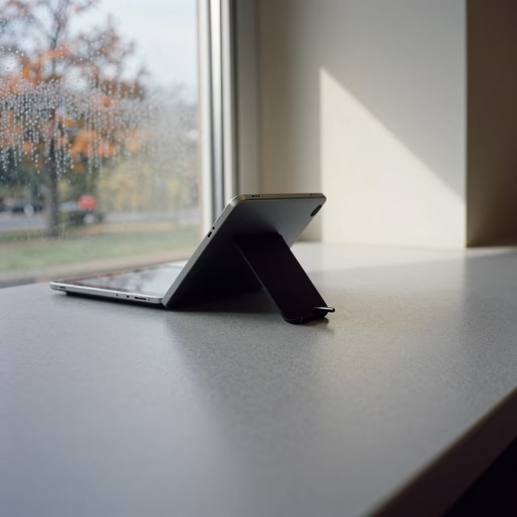 Stylus Tether Clip on Gym Check-in Tablet in at a gym check-in desk near Regina