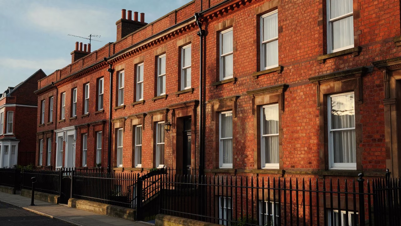 Substation Fence at As First Light Reaches The Scene in Liverpool in in Liverpool, United Kingdom